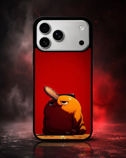 Chainsaw Devil Anime Phone Case - Orange & Red Print for iPhone, Samsung, Pixel, OnePlus & Vivo