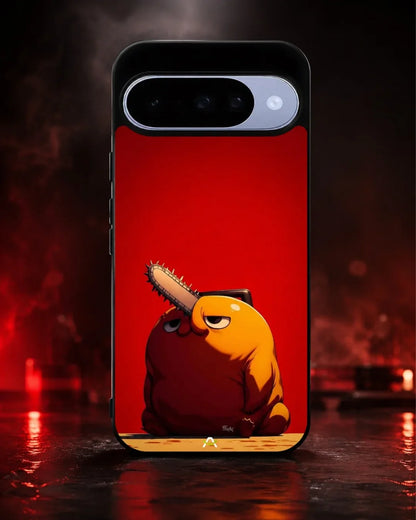 Chainsaw Devil Anime Phone Case - Orange & Red Print for iPhone, Samsung, Pixel, OnePlus & Vivo