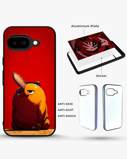 Chainsaw Devil Anime Phone Case - Orange & Red Print for iPhone, Samsung, Pixel, OnePlus & Vivo