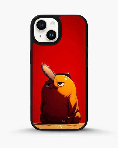 Chainsaw Devil Anime Phone Case - Orange & Red Print for iPhone, Samsung, Pixel, OnePlus & Vivo