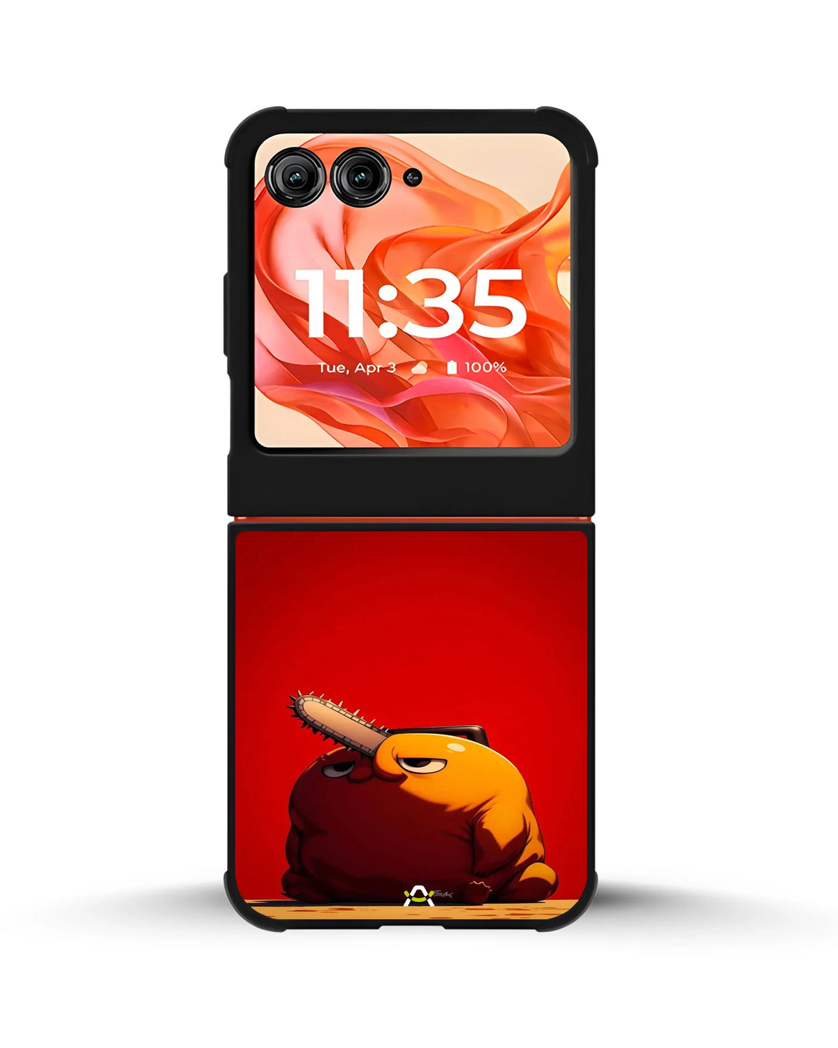 Chainsaw Devil Anime Phone Case - Orange & Red Print for iPhone, Samsung, Pixel, OnePlus & Vivo