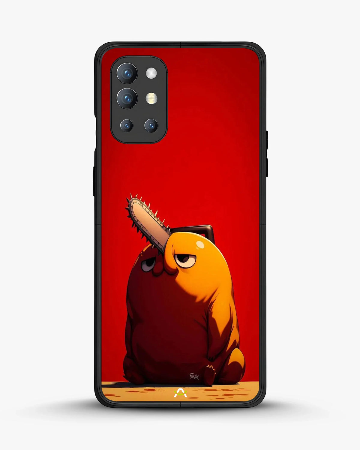 Chainsaw Devil Anime Phone Case - Orange & Red Print for iPhone, Samsung, Pixel, OnePlus & Vivo