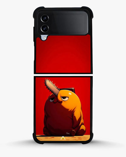Chainsaw Devil Anime Phone Case - Orange & Red Print for iPhone, Samsung, Pixel, OnePlus & Vivo