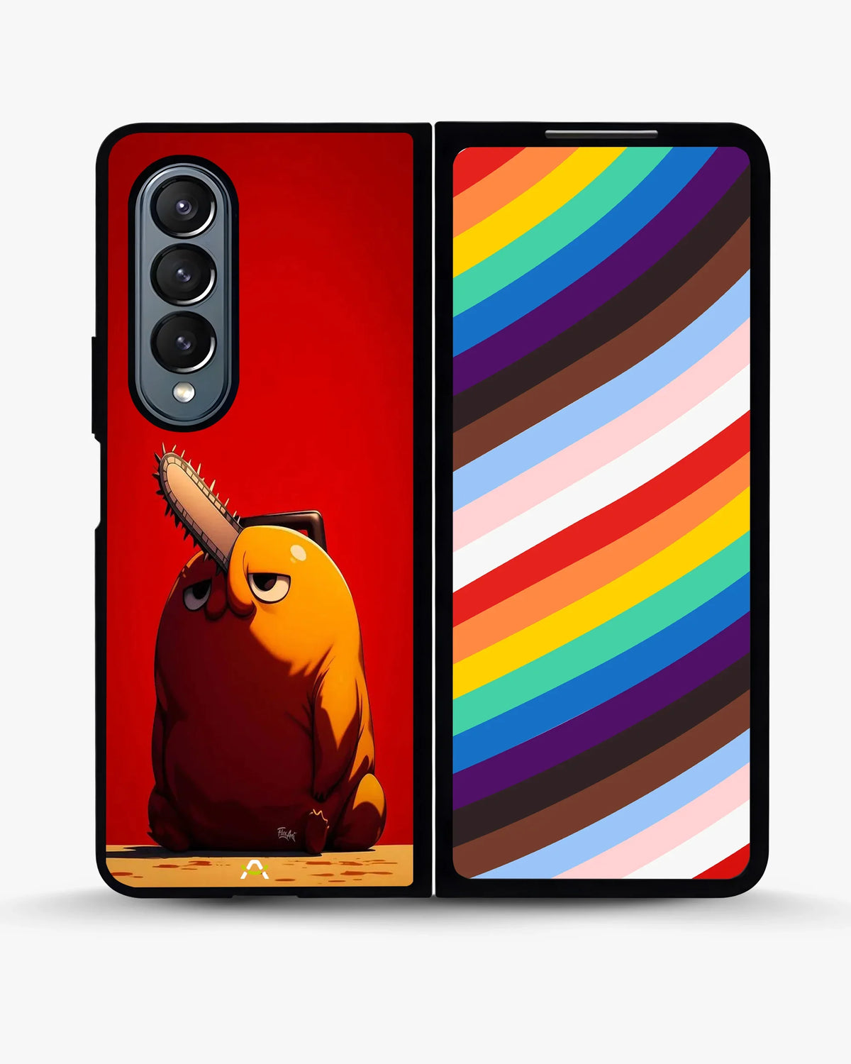 Chainsaw Devil Anime Phone Case - Orange & Red Print for iPhone, Samsung, Pixel, OnePlus & Vivo