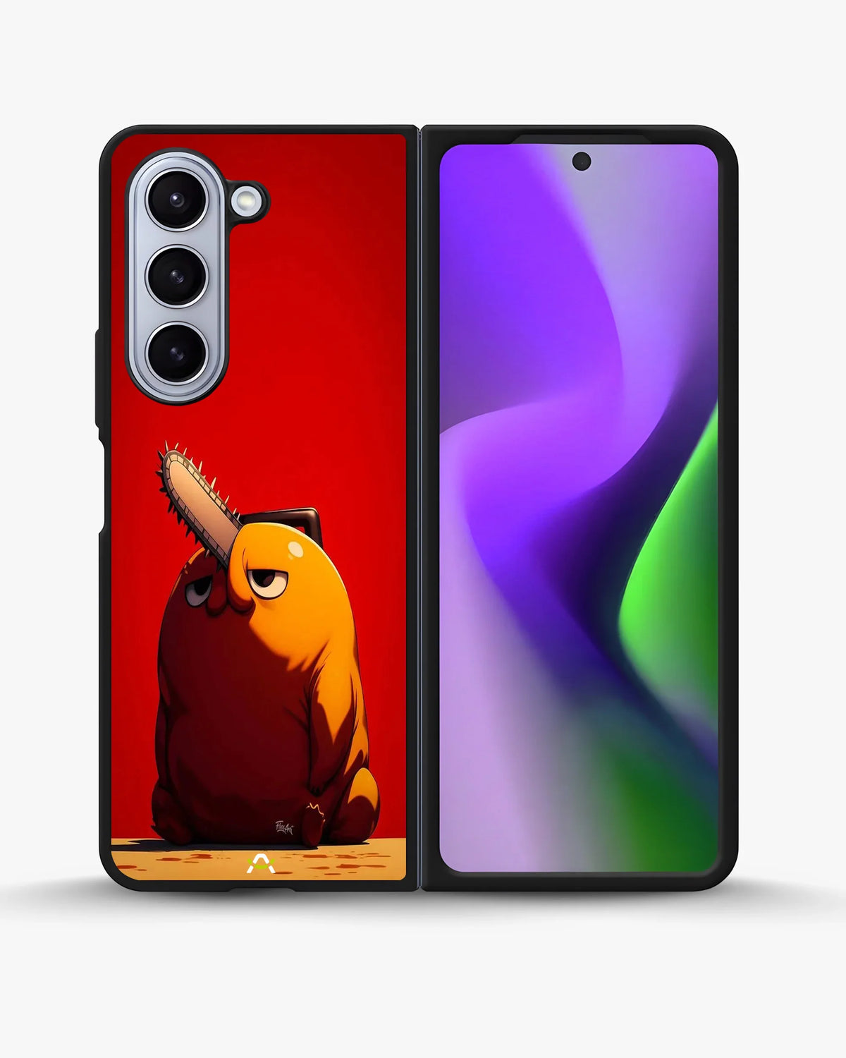 Chainsaw Devil Anime Phone Case - Orange & Red Print for iPhone, Samsung, Pixel, OnePlus & Vivo