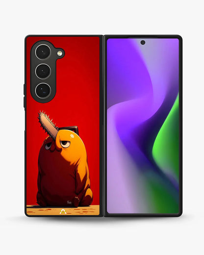 Chainsaw Devil Anime Phone Case - Orange & Red Print for iPhone, Samsung, Pixel, OnePlus & Vivo