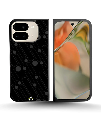 Charcoal Geometric Lines Phone Case - Glossy Aluminum Cover for iPhone, Samsung, Pixel, OnePlus & Vivo