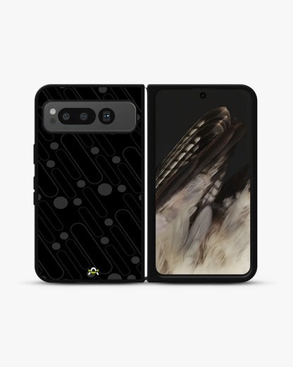 Charcoal Geometric Lines Phone Case - Glossy Aluminum Cover for iPhone, Samsung, Pixel, OnePlus & Vivo