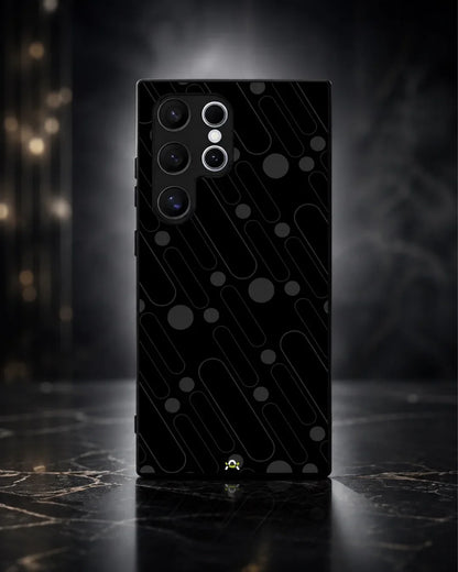 Charcoal Geometric Lines Phone Case - Glossy Aluminum Cover for iPhone, Samsung, Pixel, OnePlus & Vivo