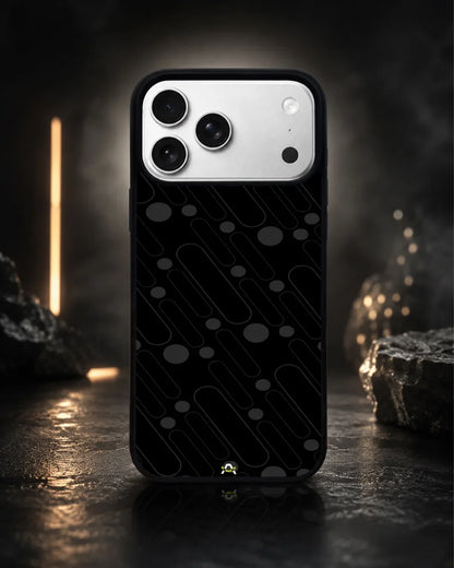 Charcoal Geometric Lines Phone Case - Glossy Aluminum Cover for iPhone, Samsung, Pixel, OnePlus & Vivo