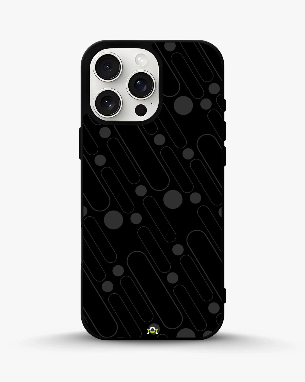 Charcoal Geometric Lines Phone Case - Glossy Aluminum Cover for iPhone, Samsung, Pixel, OnePlus & Vivo