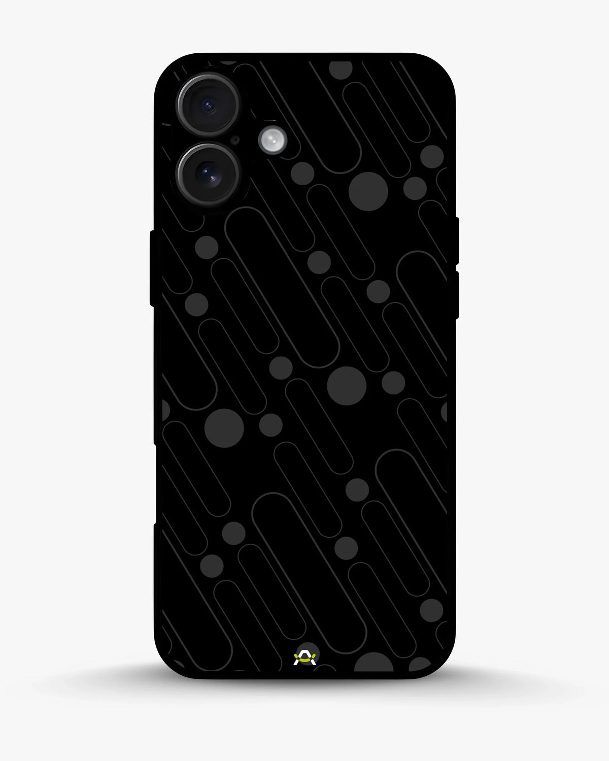 Charcoal Geometric Lines Phone Case - Glossy Aluminum Cover for iPhone, Samsung, Pixel, OnePlus & Vivo