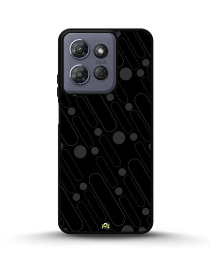 Charcoal Geometric Lines Phone Case - Glossy Aluminum Cover for iPhone, Samsung, Pixel, OnePlus & Vivo