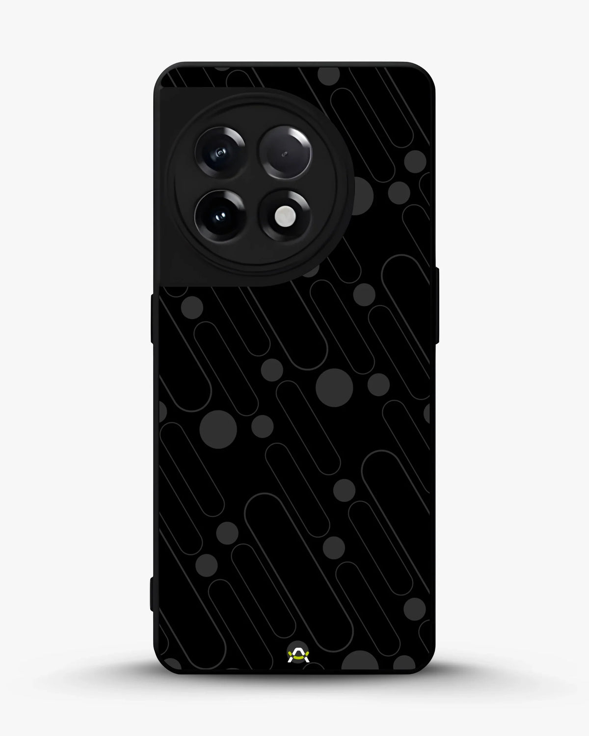 Charcoal Geometric Lines Phone Case - Glossy Aluminum Cover for iPhone, Samsung, Pixel, OnePlus & Vivo