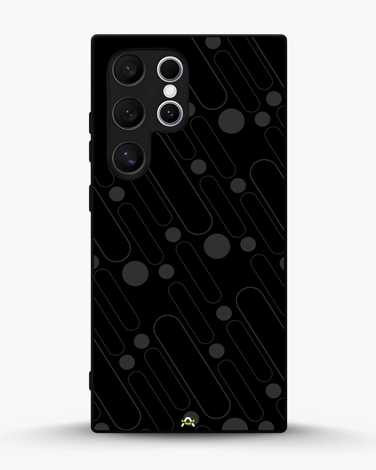 Charcoal Geometric Lines Phone Case - Glossy Aluminum Cover for iPhone, Samsung, Pixel, OnePlus & Vivo
