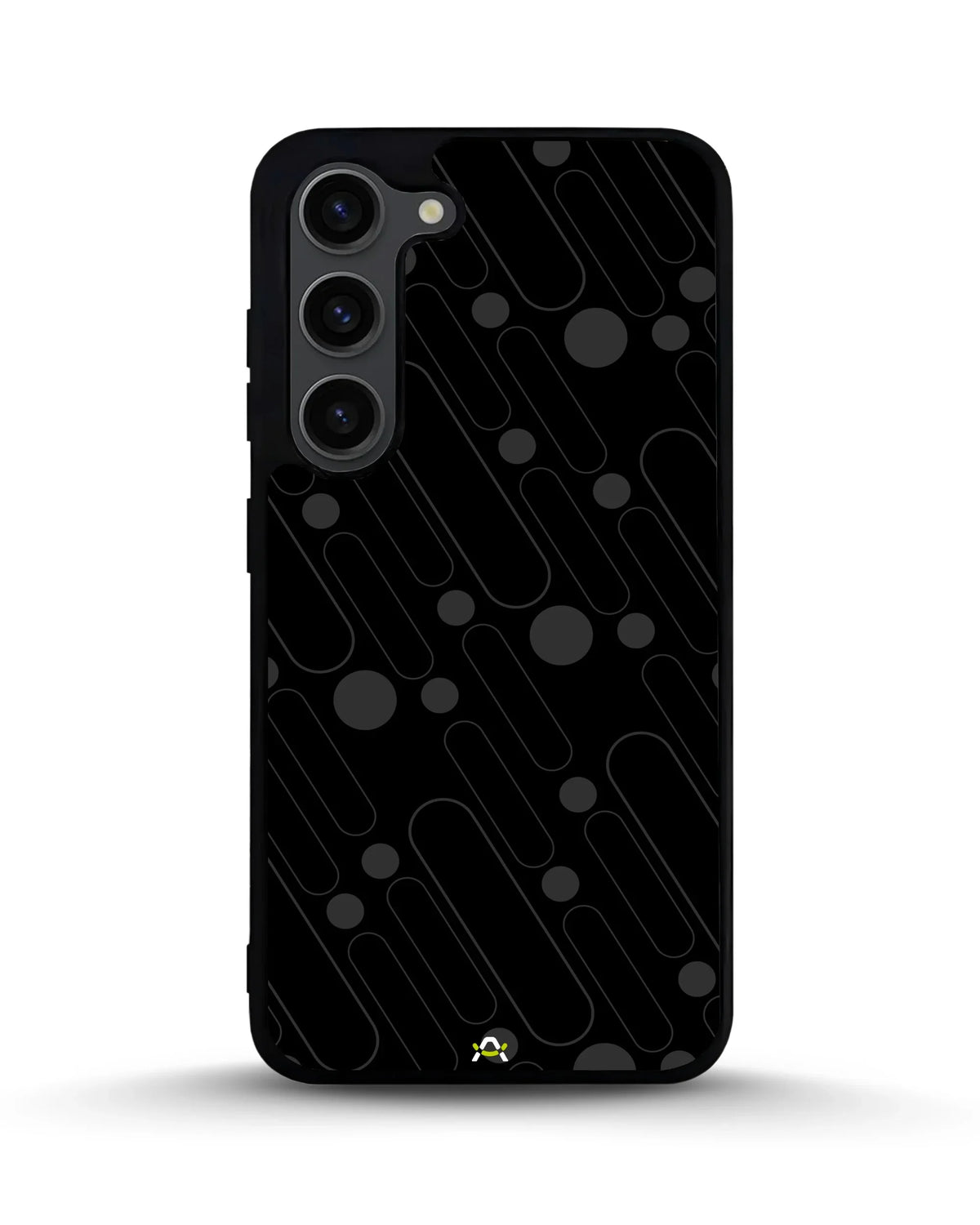Charcoal Geometric Lines Phone Case - Glossy Aluminum Cover for iPhone, Samsung, Pixel, OnePlus & Vivo