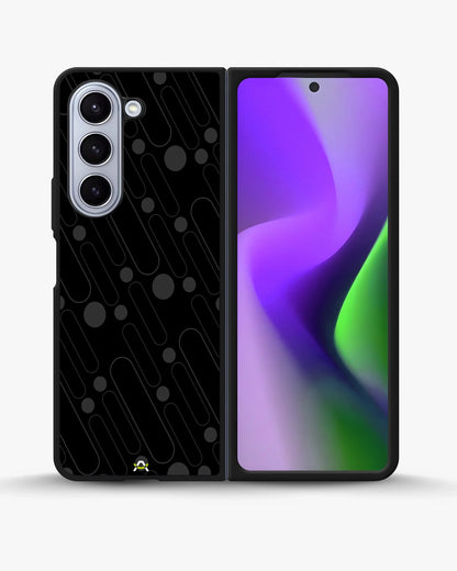 Charcoal Geometric Lines Phone Case - Glossy Aluminum Cover for iPhone, Samsung, Pixel, OnePlus & Vivo