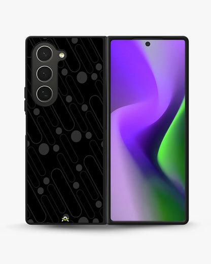 Charcoal Geometric Lines Phone Case - Glossy Aluminum Cover for iPhone, Samsung, Pixel, OnePlus & Vivo