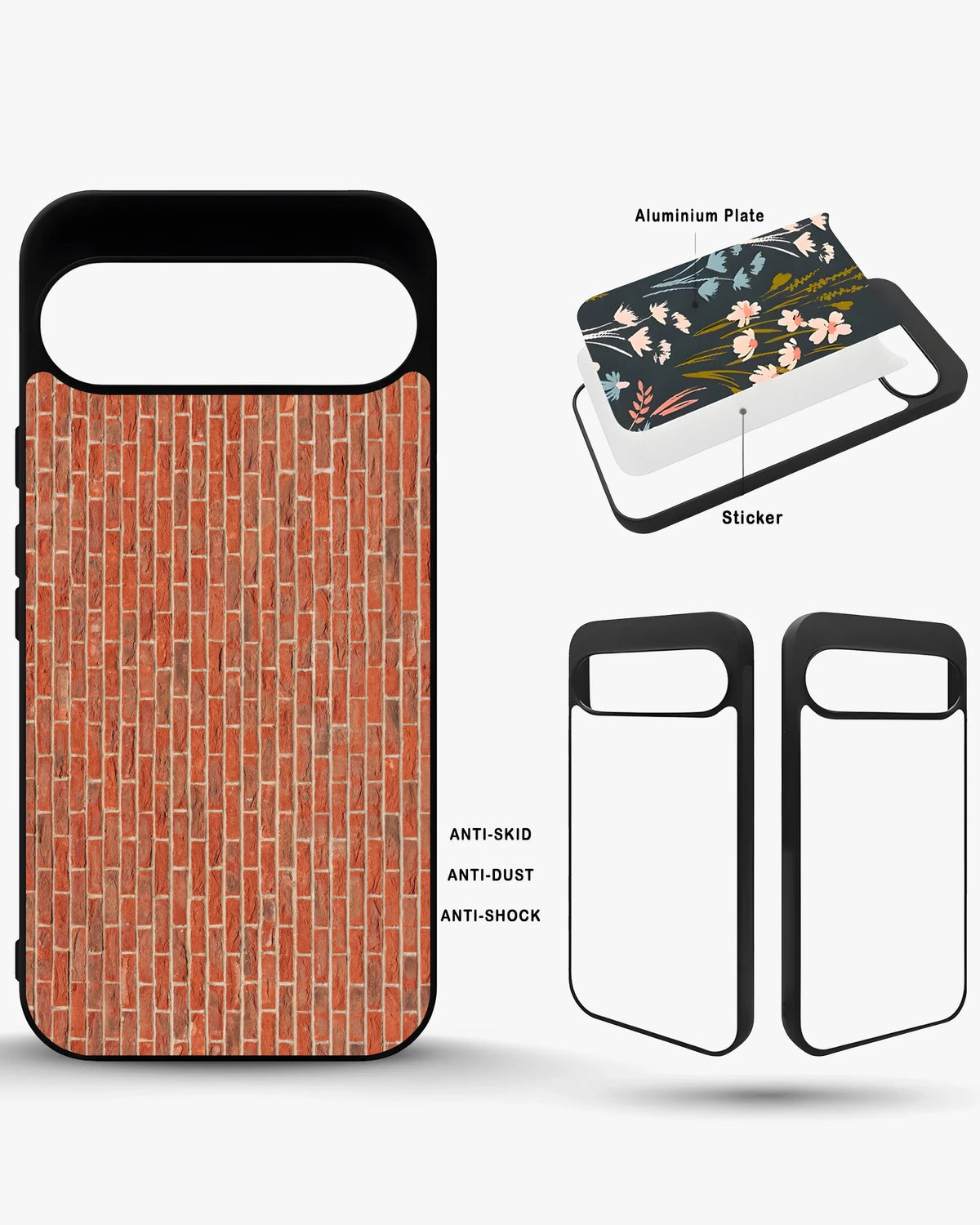 Classic Red Brick Phone Case - Clean Masonry Print for iPhone, Samsung, Pixel, OnePlus & Vivo