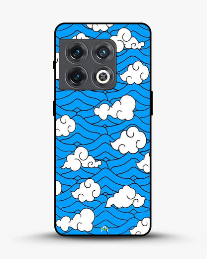 Cloud Pattern Phone Case - Wavy Blue & White Print for iPhone, Samsung, Pixel, OnePlus & Vivo