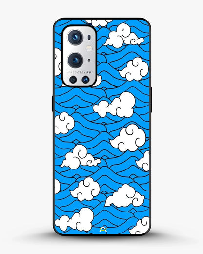 Cloud Pattern Phone Case - Wavy Blue & White Print for iPhone, Samsung, Pixel, OnePlus & Vivo