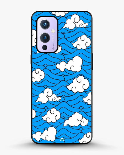 Cloud Pattern Phone Case - Wavy Blue & White Print for iPhone, Samsung, Pixel, OnePlus & Vivo