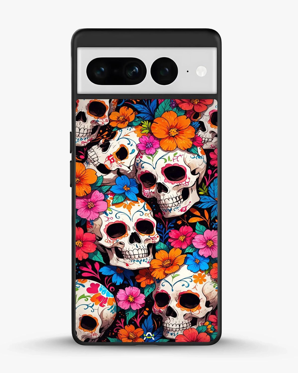 Color Skull Floral Phone Case - Vibrant Skull & Flowers Print for iPhone, Samsung, Pixel, OnePlus & Vivo