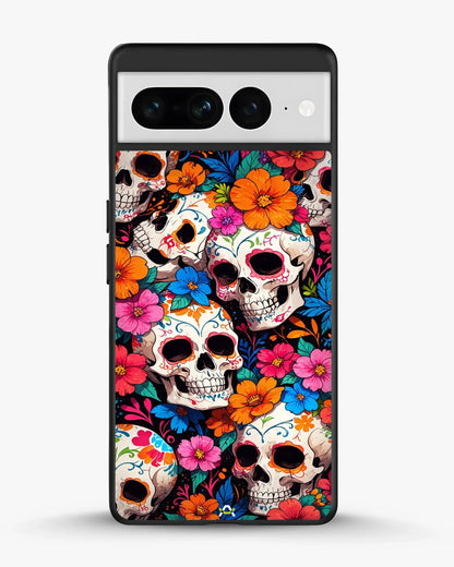 Color Skull Floral Phone Case - Vibrant Skull & Flowers Print for iPhone, Samsung, Pixel, OnePlus & Vivo