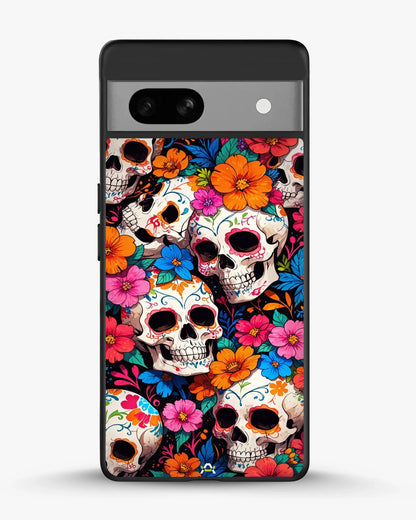Color Skull Floral Phone Case - Vibrant Skull & Flowers Print for iPhone, Samsung, Pixel, OnePlus & Vivo