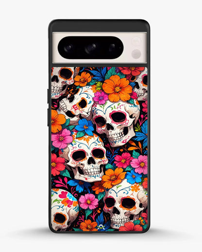 Color Skull Floral Phone Case - Vibrant Skull & Flowers Print for iPhone, Samsung, Pixel, OnePlus & Vivo