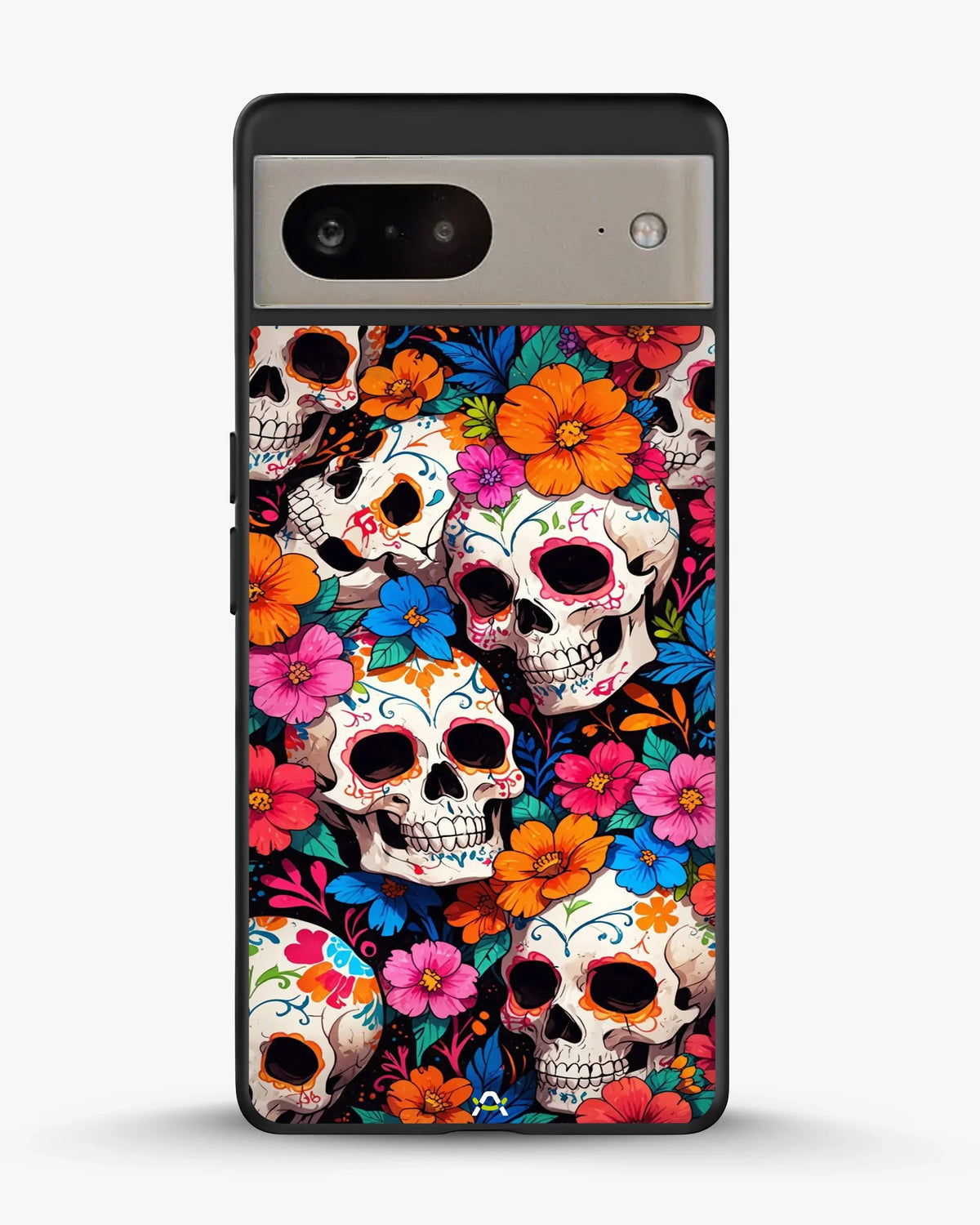 Color Skull Floral Phone Case - Vibrant Skull & Flowers Print for iPhone, Samsung, Pixel, OnePlus & Vivo