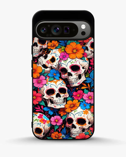 Color Skull Floral Phone Case - Vibrant Skull & Flowers Print for iPhone, Samsung, Pixel, OnePlus & Vivo