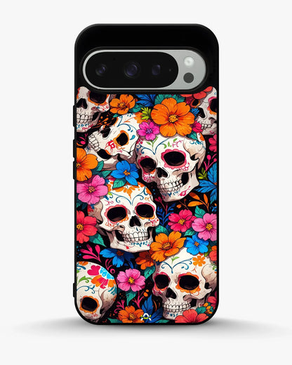 Color Skull Floral Phone Case - Vibrant Skull & Flowers Print for iPhone, Samsung, Pixel, OnePlus & Vivo