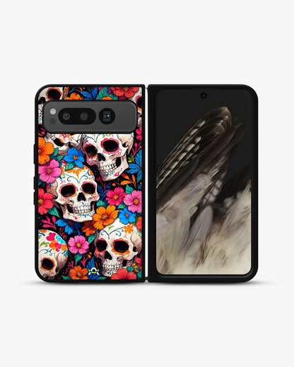 Color Skull Floral Phone Case - Vibrant Skull & Flowers Print for iPhone, Samsung, Pixel, OnePlus & Vivo