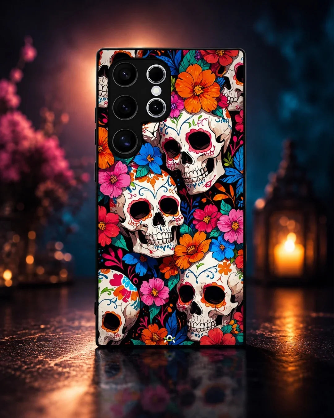 Color Skull Floral Phone Case - Vibrant Skull & Flowers Print for iPhone, Samsung, Pixel, OnePlus & Vivo