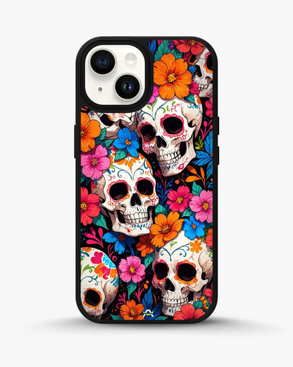 Color Skull Floral Phone Case - Vibrant Skull & Flowers Print for iPhone, Samsung, Pixel, OnePlus & Vivo