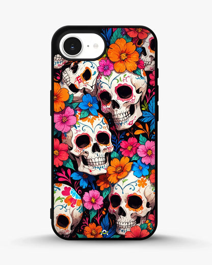 Color Skull Floral Phone Case - Vibrant Skull & Flowers Print for iPhone, Samsung, Pixel, OnePlus & Vivo