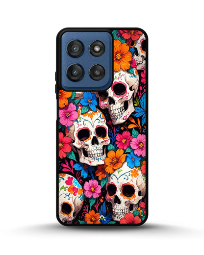 Color Skull Floral Phone Case - Vibrant Skull & Flowers Print for iPhone, Samsung, Pixel, OnePlus & Vivo