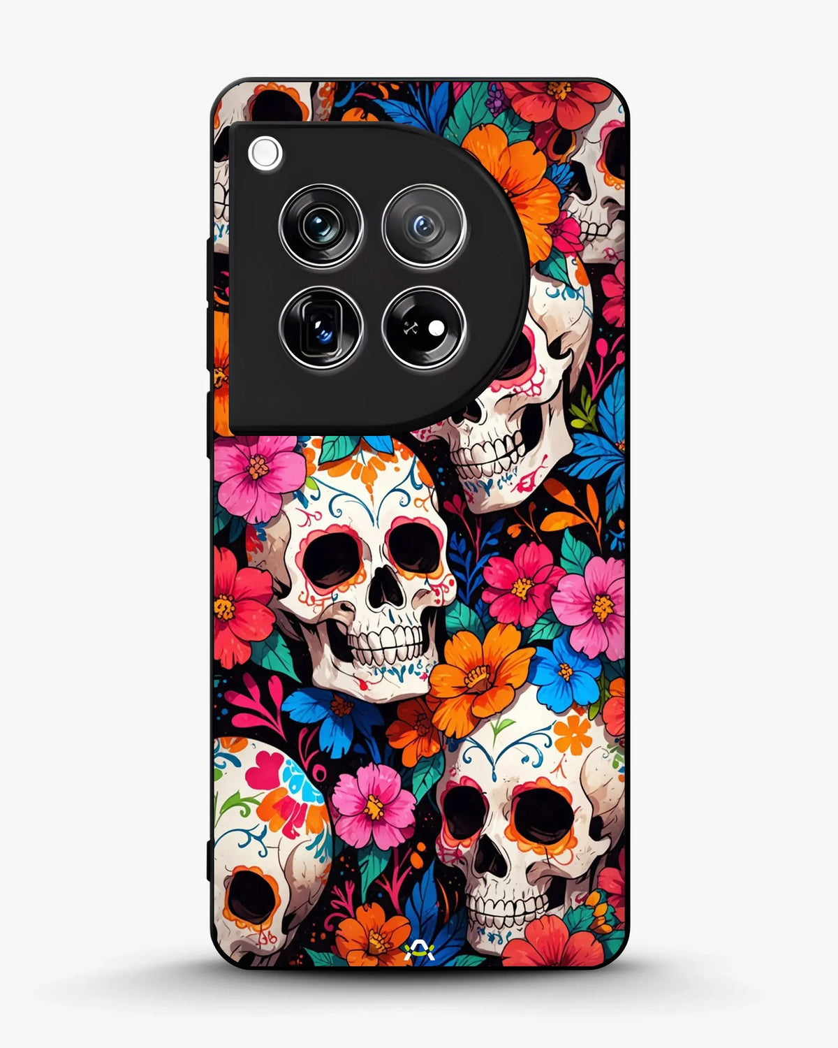 Color Skull Floral Phone Case - Vibrant Skull & Flowers Print for iPhone, Samsung, Pixel, OnePlus & Vivo