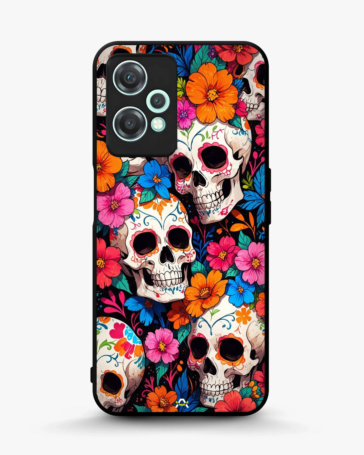 Color Skull Floral Phone Case - Vibrant Skull & Flowers Print for iPhone, Samsung, Pixel, OnePlus & Vivo