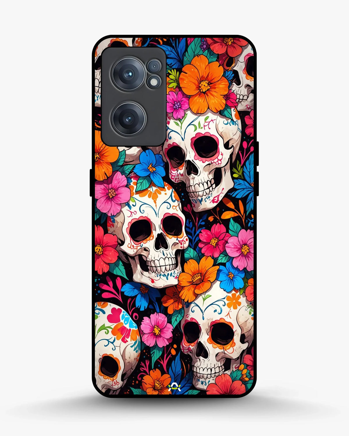 Color Skull Floral Phone Case - Vibrant Skull & Flowers Print for iPhone, Samsung, Pixel, OnePlus & Vivo