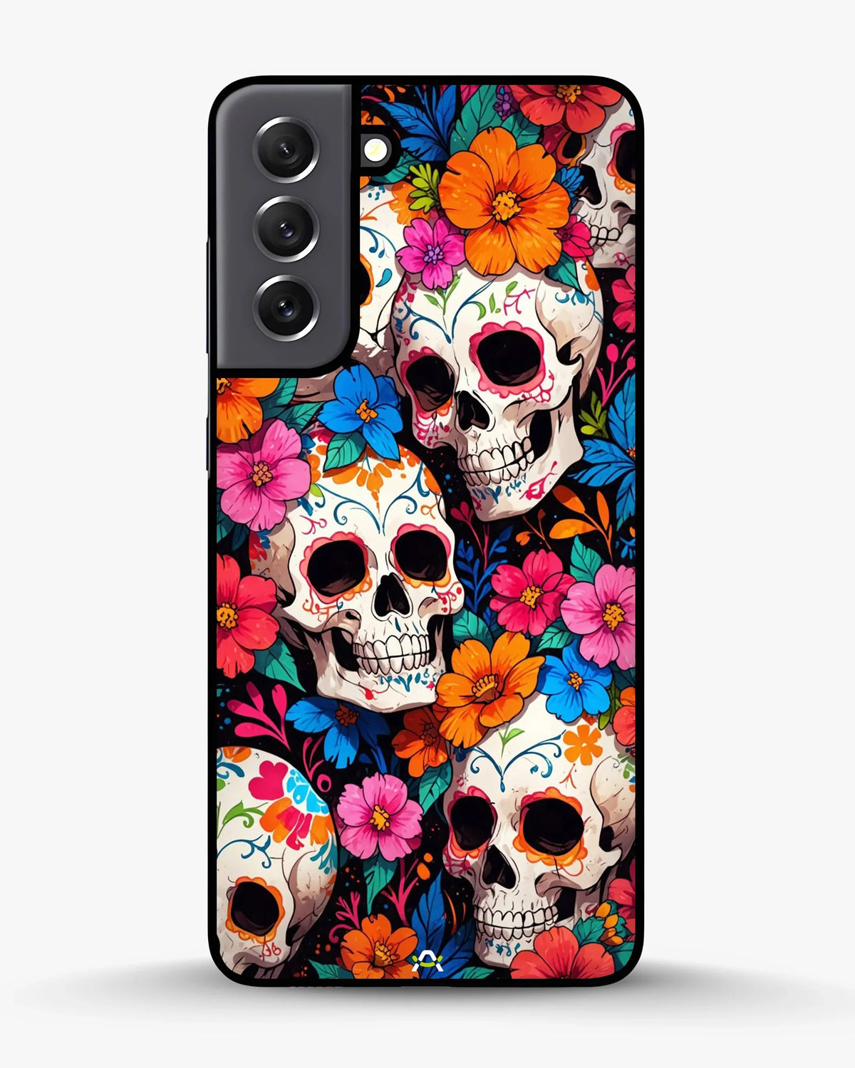 Color Skull Floral Phone Case - Vibrant Skull & Flowers Print for iPhone, Samsung, Pixel, OnePlus & Vivo