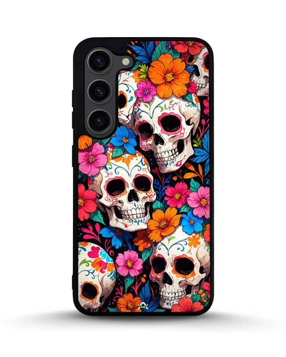Color Skull Floral Phone Case - Vibrant Skull & Flowers Print for iPhone, Samsung, Pixel, OnePlus & Vivo