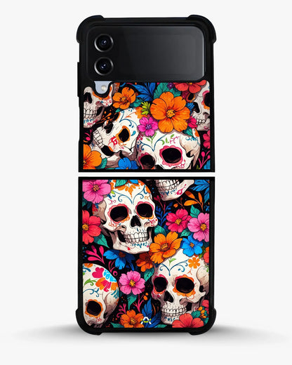 Color Skull Floral Phone Case - Vibrant Skull & Flowers Print for iPhone, Samsung, Pixel, OnePlus & Vivo