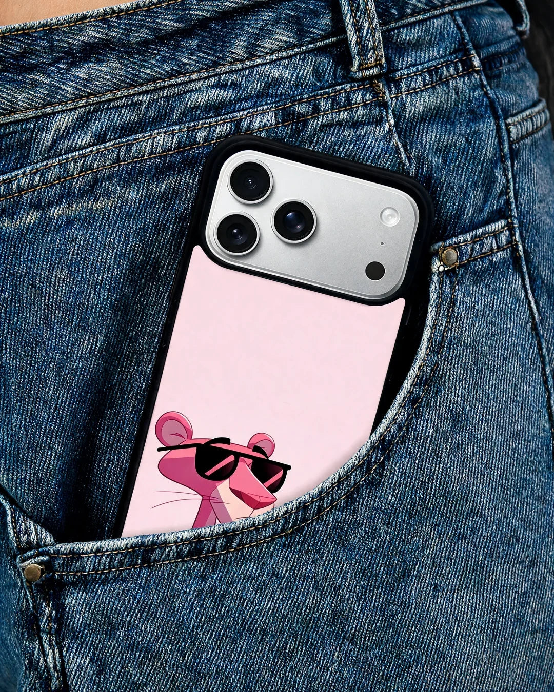 Cool Cartoon Cat Phone Case - Pink Sunglasses Print for iPhone, Samsung, Pixel, OnePlus & Vivo