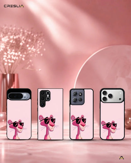 Cool Cartoon Cat Phone Case - Pink Sunglasses Print for iPhone, Samsung, Pixel, OnePlus & Vivo