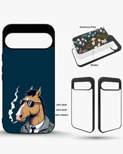 Cool Horse Sunglasses Phone Case - Quirky Blue Art Print for iPhone, Samsung, Pixel, OnePlus & Vivo