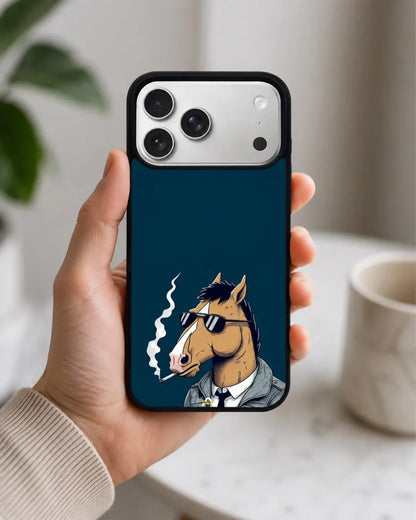 Cool Horse Sunglasses Phone Case - Quirky Blue Art Print for iPhone, Samsung, Pixel, OnePlus & Vivo