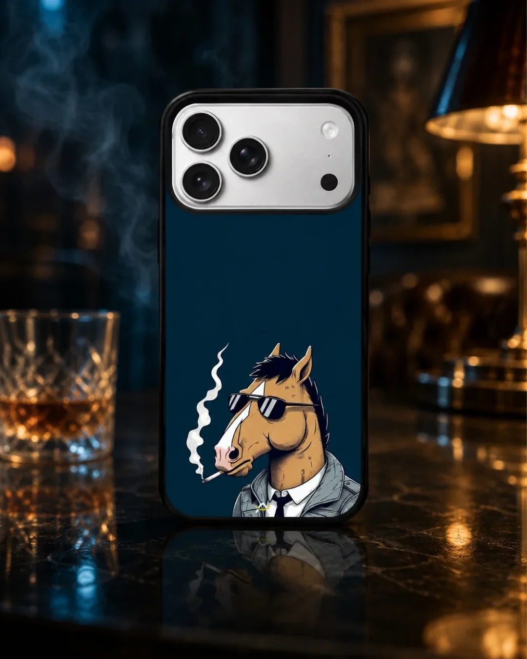 Cool Horse Sunglasses Phone Case - Quirky Blue Art Print for iPhone, Samsung, Pixel, OnePlus & Vivo