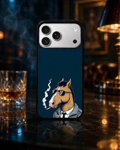 Cool Horse Sunglasses Phone Case - Quirky Blue Art Print for iPhone, Samsung, Pixel, OnePlus & Vivo